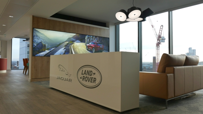 Panasonic large format displays at Jaguar Land Rover